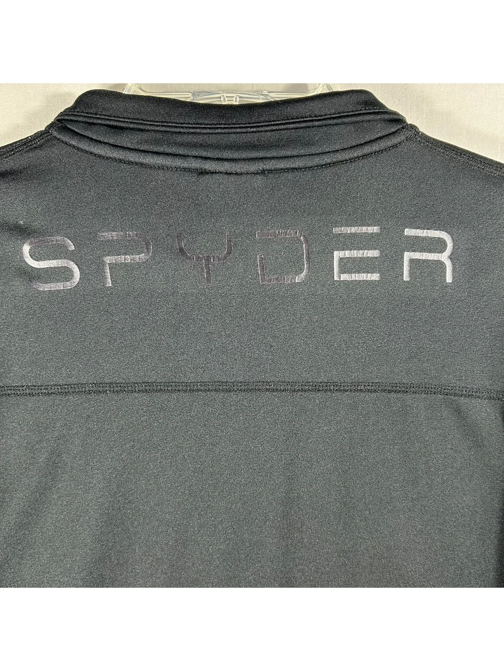 Spyder Active Pullover Mens Medium Black  1/4 Zip Performance Stretch Jacket